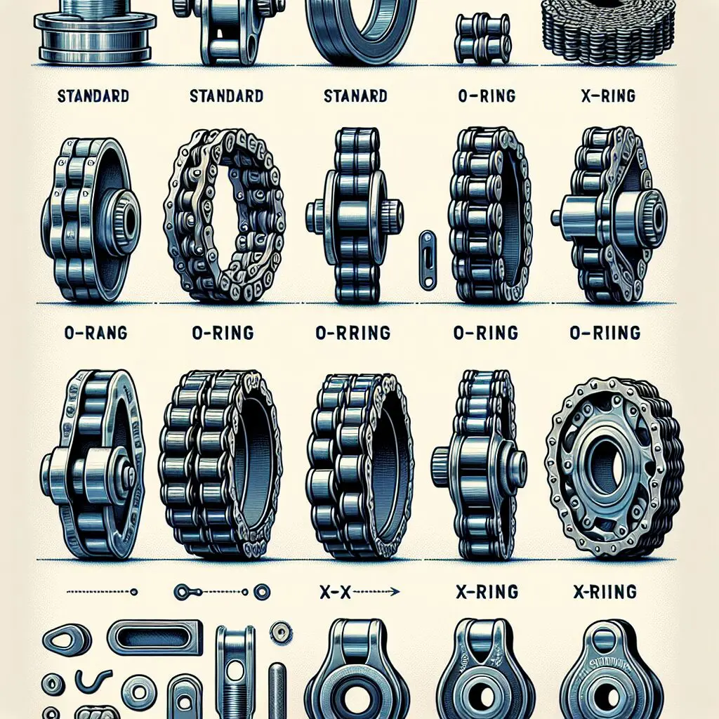 Diferentes tipos de cadenas de motocicleta